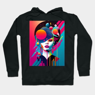 Abstract pop art style woman portrait Hoodie